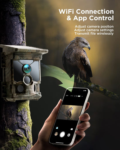 CY95 Full HD 4K 40MP Cámara Wlan de Caza con Tarjeta SD