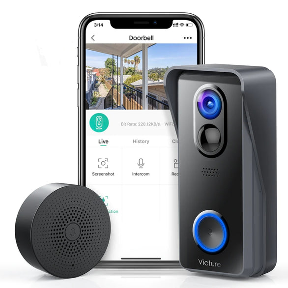Victure VD300 Videoportero inalámbrico WiFi (solo 2.4G)