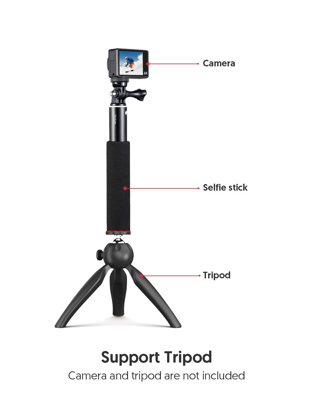 Victure ST10  Palo Selfie extensible para cámara de acción